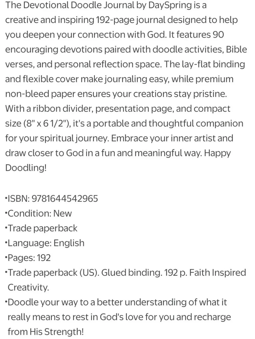 Hallmark The Devotional Doodle Journal - Tan Cover with Coral Spine New
